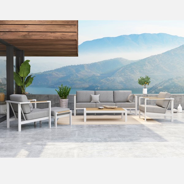 Taste Ginger Sofa Set C/ Alm. E Mesa Centro - White